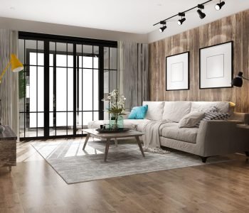 salone-di-lusso-del-sottotetto-della-rappresentazione-3d-con-lo-scaffale-per-libri